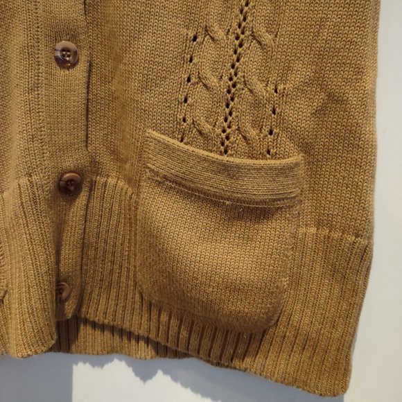 Tan button-up vintage sweater vest - Picture 4 of 7